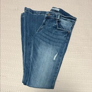 KanCan Women's Distressed Blue Boot Cut Jeans